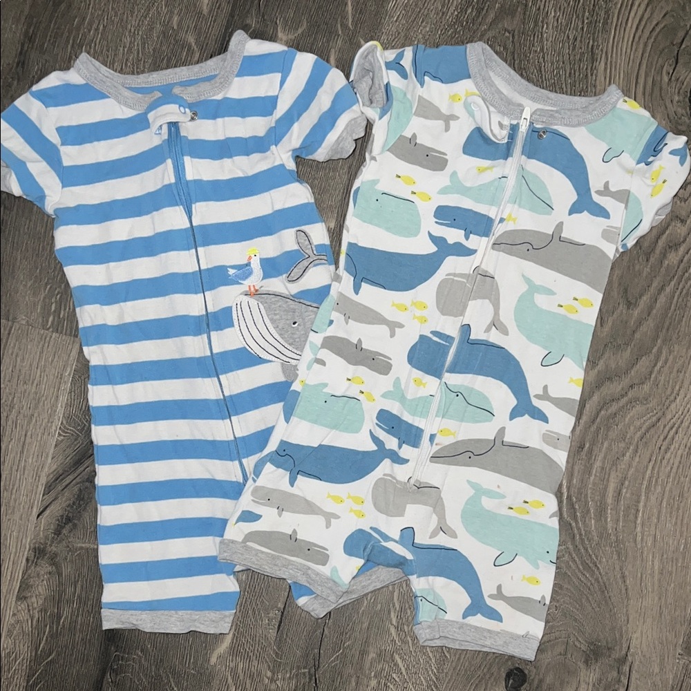 Carter's Blue and Gray Whale one piece